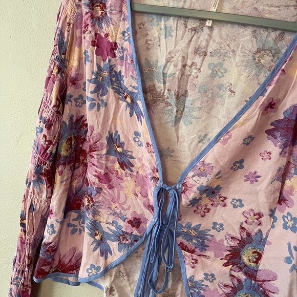 Free People Venice Printed Top , Rose Combo - Picture 8 of 11